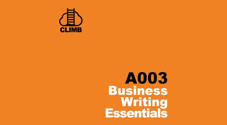 a003 - Business Writing Essentials