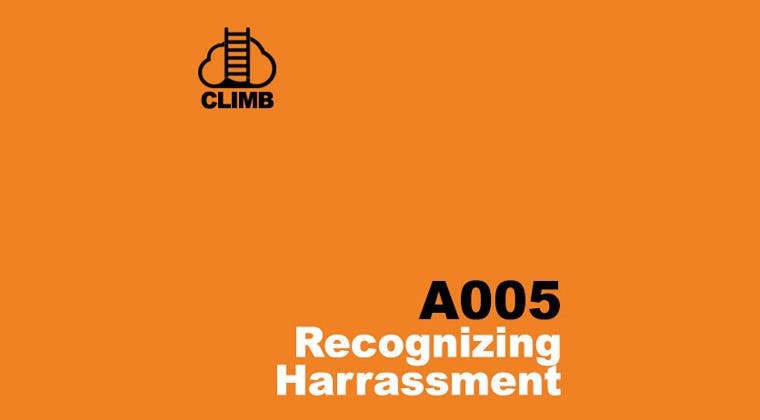a005 - Recognizing Harassment